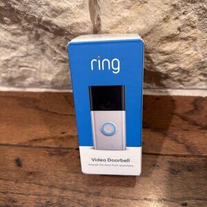 NWT Ring Video Doorbell 1080P Rechargeable Battery Satin Nickel